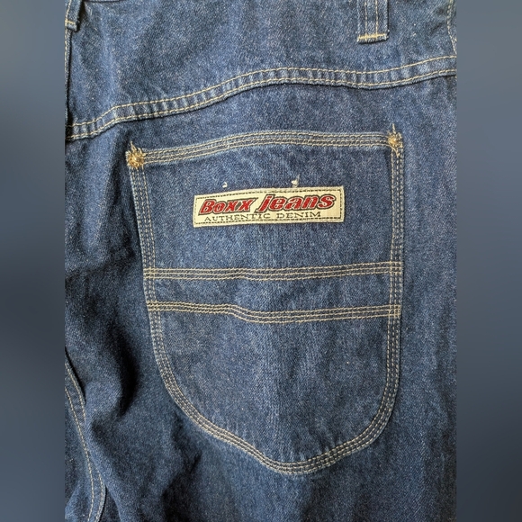 VINTAGE Y2K Boxy Jeans 40x32 100% Cotton Loose Fit Baggy Style - Picture 8 of 12